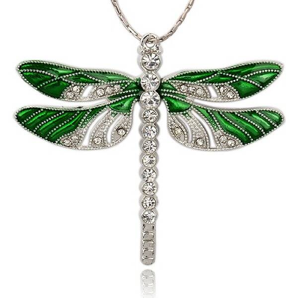 Platinum Alloy Enamel Dragonfly Big Pendants