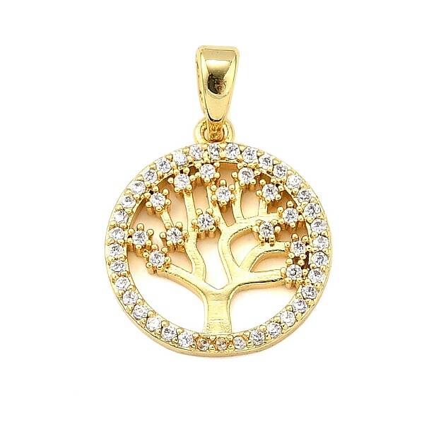Brass Micro Pave Cubic Zirconia Pendants