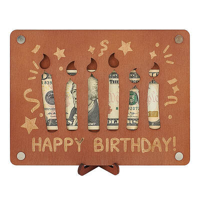 Laser Cut Wooden Money Holder Display Stands