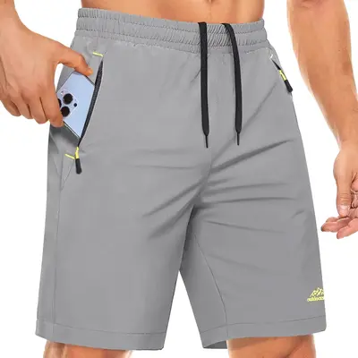 MAGCOMSEN Men's Shorts 9 Quick Dry Athletic Shorts with Zipper Pockets for Summer Gym Workout Basketball Running Jogging Ou...
