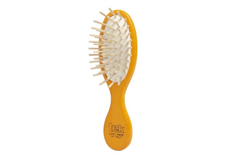 Tek - Orange Mini Oval Brush | Gentle on Scalp & Hair