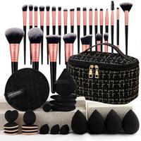 Professional Makeup Tool Set, Makeup Brush & Makeup Sponge & Powder Puff & & Storage Bag, Makeup Accessories for Women & Girl...