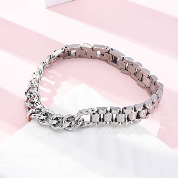 304 Stainless Steel Cuban Link & Panther chain Bracelets for Women Men