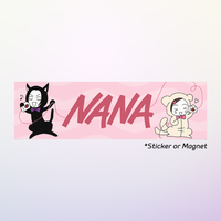 NANA Anime Car Magnets, Nana Osaki Nana Komatsu Bumper Sticker, Hachi Kawaii Cute, Anime Lover Gift, BLAST Fan Car Decor, Mus...