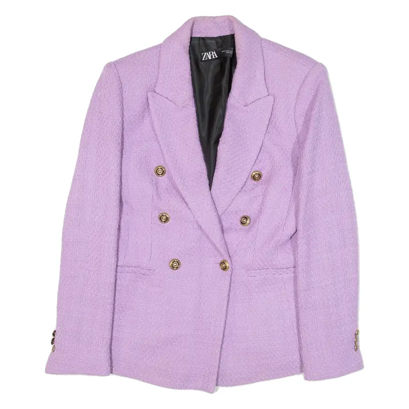 ZARA Womens Blazer Jacket Purple Knit S