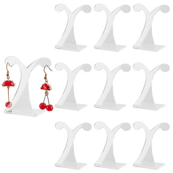 Acrylic Slant Back Single Earring Display Stands