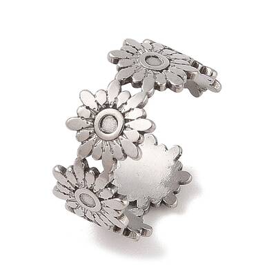 Non-Tarnish 304 Stainless Steel Open Cuff Rings for Women
