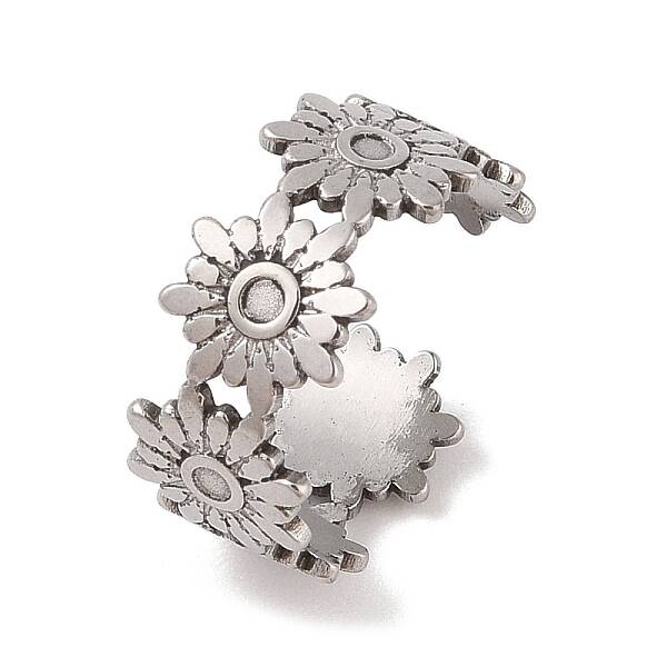 Non-Tarnish 304 Stainless Steel Open Cuff Rings for Women