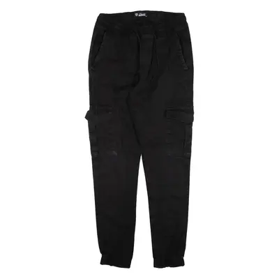 TAWIL Cargo Trousers Black Slim Tapered Womens W26 L28