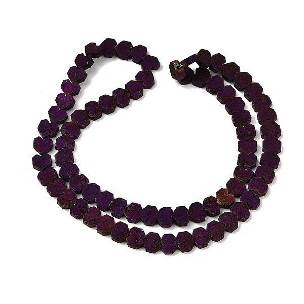 Electroplated Natural Lava Rock Beads Strands