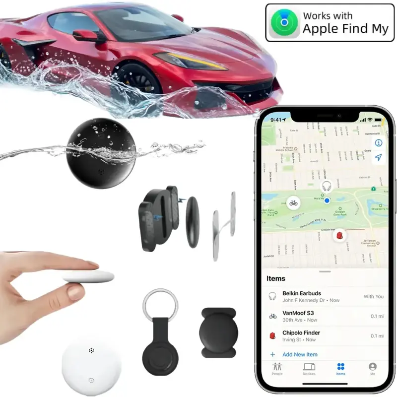 [IOS ONLY]GPS Tracker for Car,Mini Trackers Device with Weatherproof Magnetic case-No Monthly Fee-Best Hidden GPs Trackers,An...
