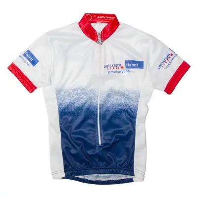 LEVECO Cycling Mens Jersey White 1/2 Zip S