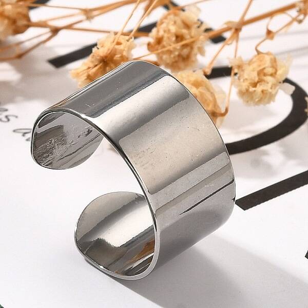 316 Surgical Stainless Steel Open Cuff Rings