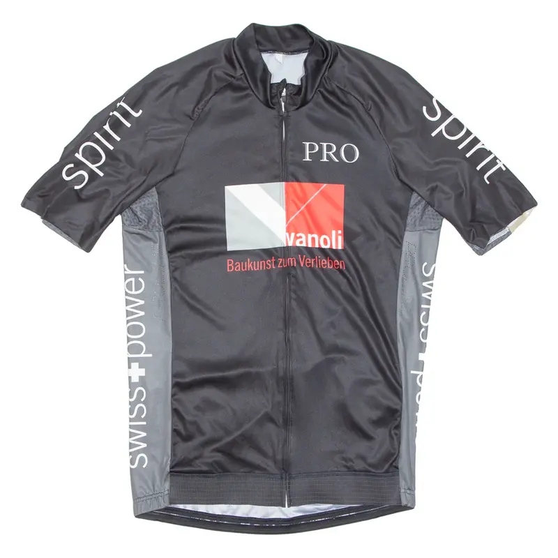 Cycling Mens Jersey Black Full Zip L