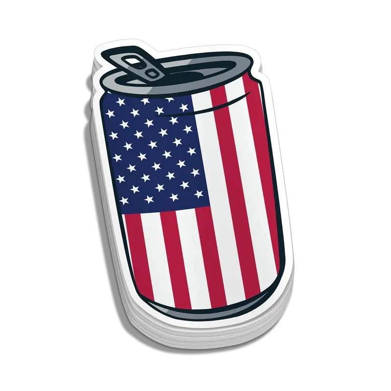 USA Can Hard Hat Decal