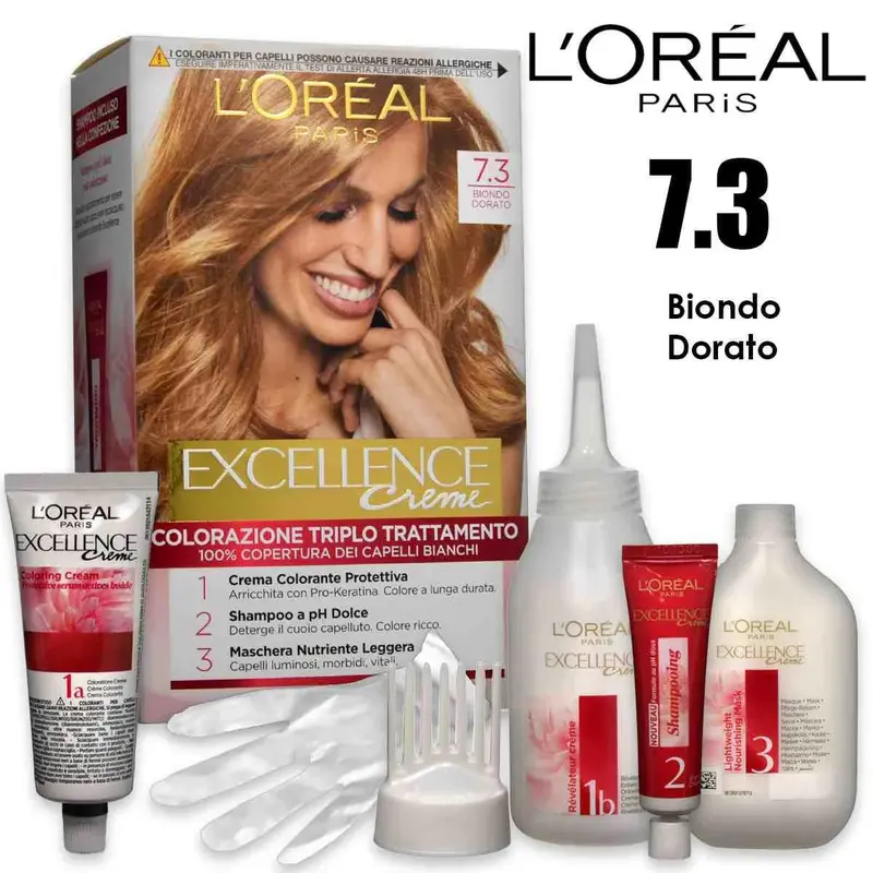 L'oreal color triple treatment excellence n° 7.3