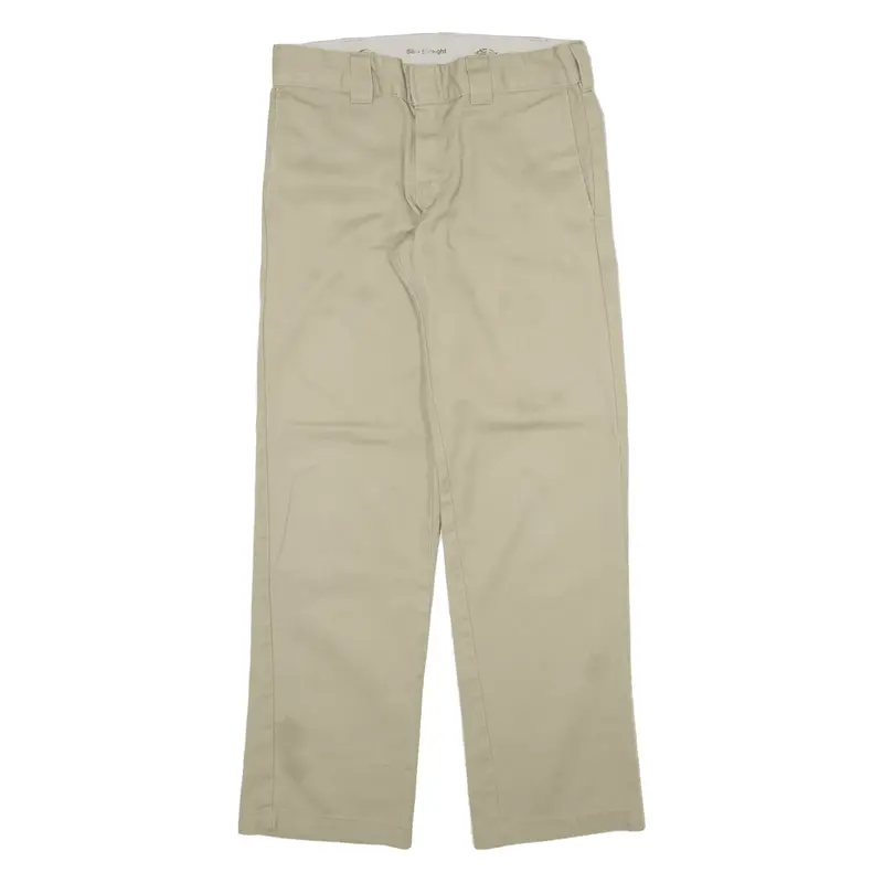 DICKIES Mens Trousers Beige Slim Straight W30 L32