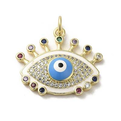 Brass Micro Pave Cubic Zirconia Pendants