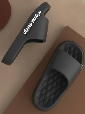 Men's Casual Plain Color Slides, 1 Pair Lightweight Non-slip Soft Comfortable Home Slippers, Casual Trendy Slippers for Indoo...