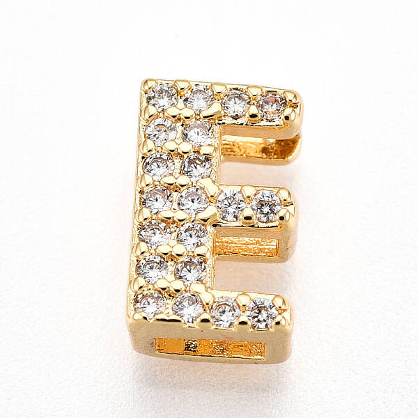 Brass Micro Pave Cubic Zirconia Charms