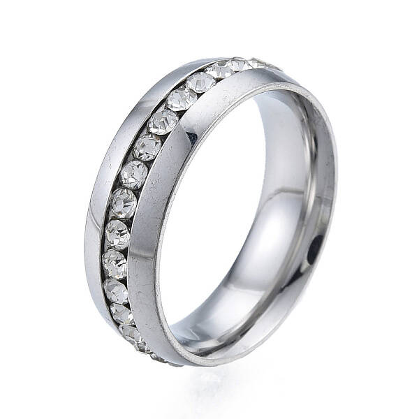 Crystal Rhinestone Flat Finger Ring