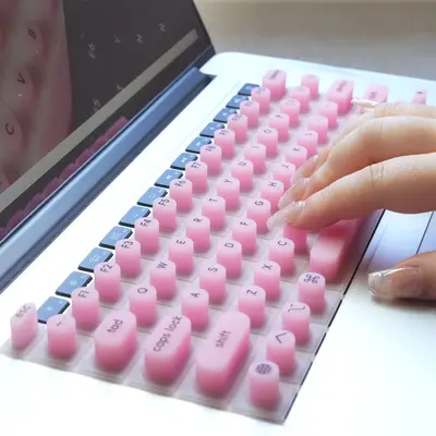 Tidytype Ergonomic Keyboard Film for Nail Art - Silicone Cover for Apple's Full Model Keyboard -Professional Nail Organizatio...