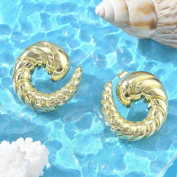 Brass Stud Earrings for Women
