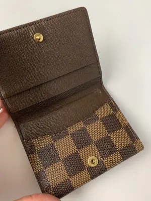 Pre-owned Louis Vuitton canvas Small Leather Goods Two Sided Compact Wallet