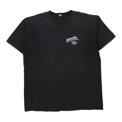 Hawaii Harley Davidson Graphic T-Shirt - 2XL Black Cotton