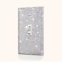 Rhinestone Decorative Light Switch Cover, Shiny Crystal Sparkle Wall Plate Cover, Decorator Light Switch Or Receptacle Outlet...