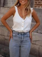 Women's Plain Tank Top, Elegant Casual V Neck Sleeveless Top for Summer, Ladies Casual Fitted Sleeveless Clothes for Daily We...