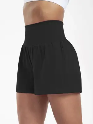 Women's 2 in 1 High Waist Pocket Sports Shorts, Gym Shorts, Gym Clothes, Casual Comfy Breathable Athletic Shorts for Tennis P...