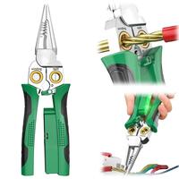 8-in-1 Wire Stripper, Heavy Duty Multifunctional Wire Stripping Machine with Charge Measurement, Cable Cutters for Scraping a...