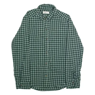 HOLLISTER Womens Shirt Green Plaid Long Sleeve S