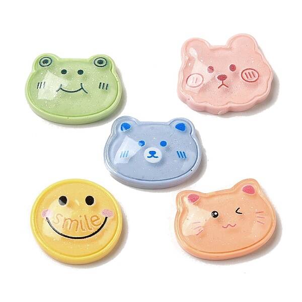 Frog/Cat Shape/Bear Translucent Resin Decoden Cabochons