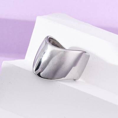 304 Stainless Steel Cuff Rings for Women