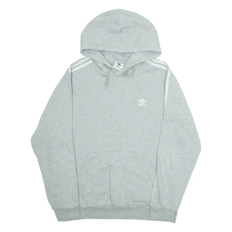 ADIDAS Mens Grey Hoodie L