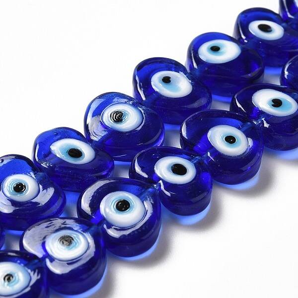 Handmade Evil Eye Lampwork Beads Strands