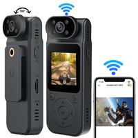 4K Wearable Action Camera, Portable 180° Rotatable Lens & 1.45'' LCD Display Camera, Vlog Body Camera for Outdoor Sports Law...
