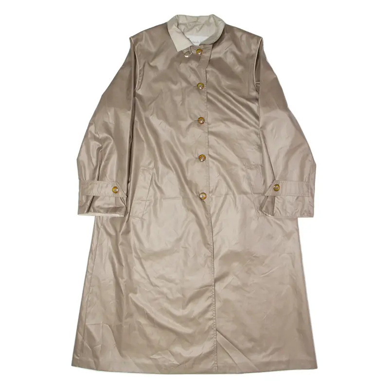 CLAUDE HARVEY Womens Trench Coat Brown L