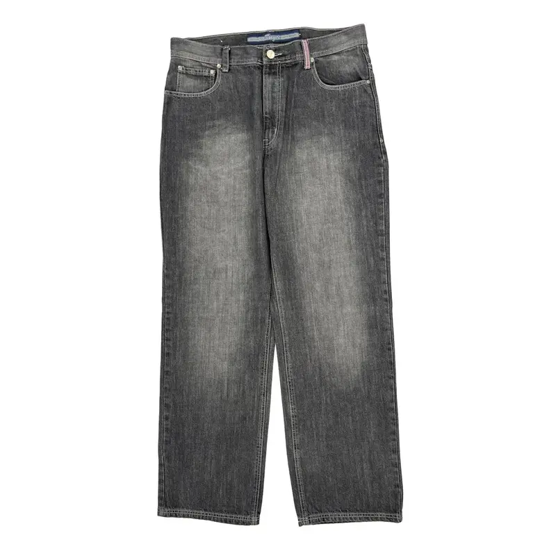 Hip Hop Enyce Embroidered Jeans - 36W 32L Grey Cotton Blend