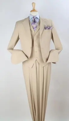 Royal Diamond Men's Solid Color 3pc Suit - Outlet Fashion