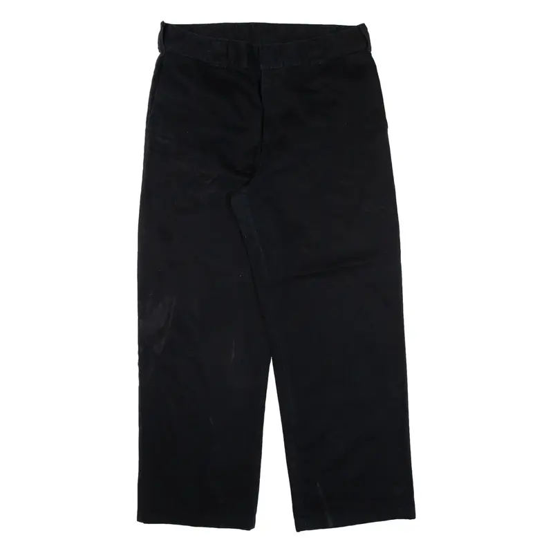 DICKIES Workwear Womens Trousers Black Loose Straight W32 L37