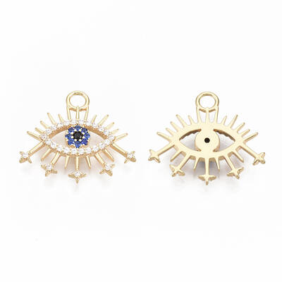 Brass Micro Pave Cubic Zirconia Pendants