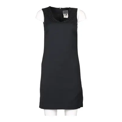 Versace Midi Dress - Large Black Viscose Blend