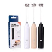 Electric Milk Frother, Handheld Cordless Milk Frother Foam Maker, Drink Mixer with Stainless Steel Whisk for Coffee, Matcha, ...