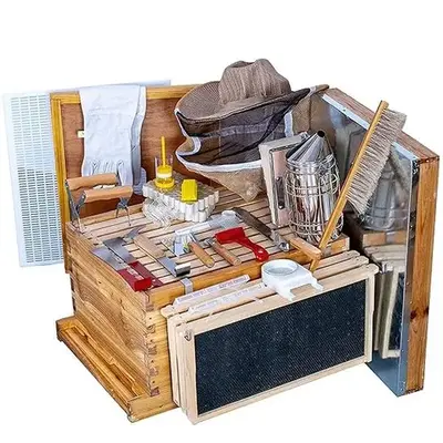 MayBee Hives 8/10 Frame Bee Hive Complete for Beginners Pro Beekeepers Beekeeping Starter Kit Include 22 pcs Bee Hive Tools,W...