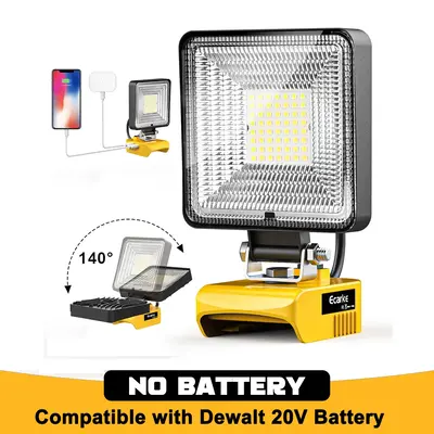 LED Work Light for Dewalt 20V Battery, Battery NOT Included,  Job site Lighting 27W 2700 Lumens with Low Voltage Protection, ...