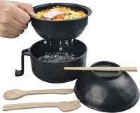 MIUVA Ramen Cooker Ramen Bowl Set with Chopsticks 33oz Microwave Noodle Bowl College Dorm Room Essentials for Girls for Boys ...