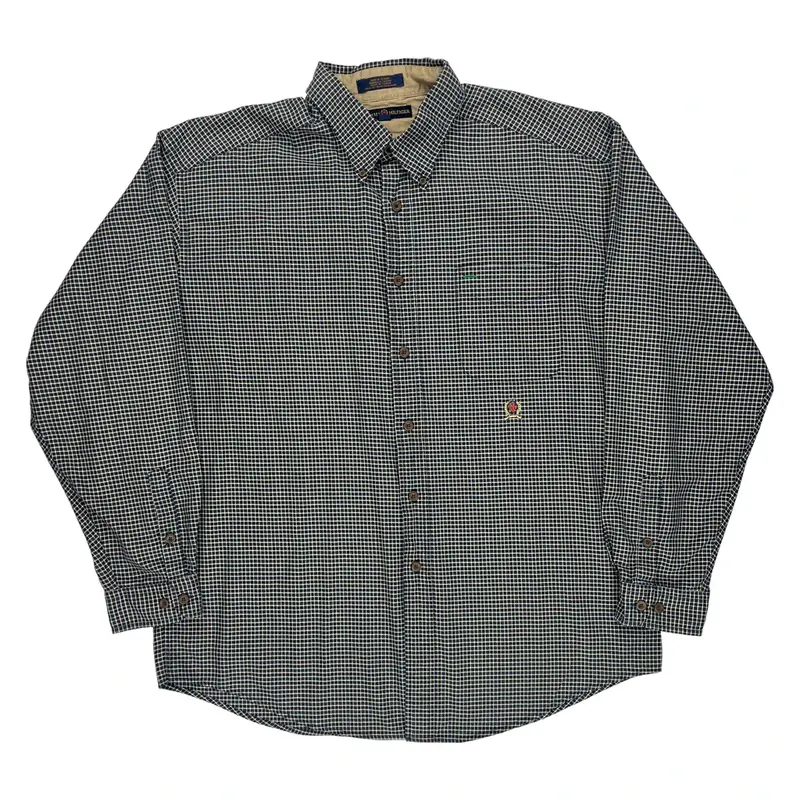 Tommy Hilfiger Checked Shirt - XL Navy Cotton